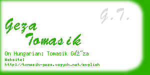 geza tomasik business card